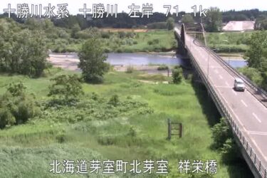 十勝川 祥栄橋のライブカメラ|北海道芽室町