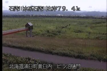 石狩川 ピラ沼樋門のライブカメラ|北海道浦臼町