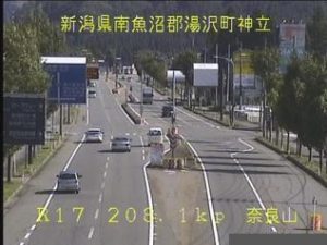新潟県湯沢町 国道17号 湯沢町神立のライブカメラ