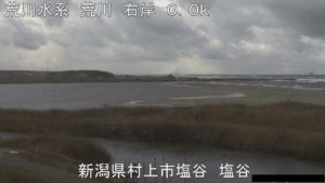 新潟県村上市 荒川 荒川河口のライブカメラ