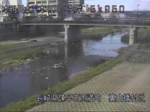 長崎県諫早市 本明川 裏山のライブカメラ