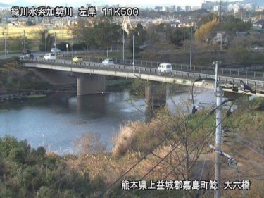 加勢川 大六橋下流のライブカメラ|熊本県嘉島町