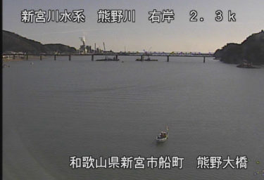 熊野川 熊野大橋のライブカメラ|和歌山県新宮市