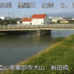 黒瀬川 新田橋のライブカメラ|富山県黒部市のサムネイル