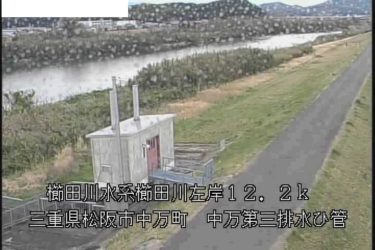 櫛田川 庄第二排水ひ管のライブカメラ|三重県松阪市