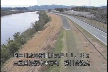 櫛田川 両郡水位・流量観測所のライブカメラ|三重県多気町