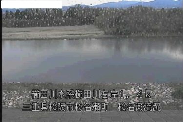櫛田川 櫛田橋水位・流量観測所のライブカメラ|三重県松阪市