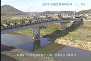 兵庫県小野市 万願寺川 万願寺水位観測所のライブカメラ