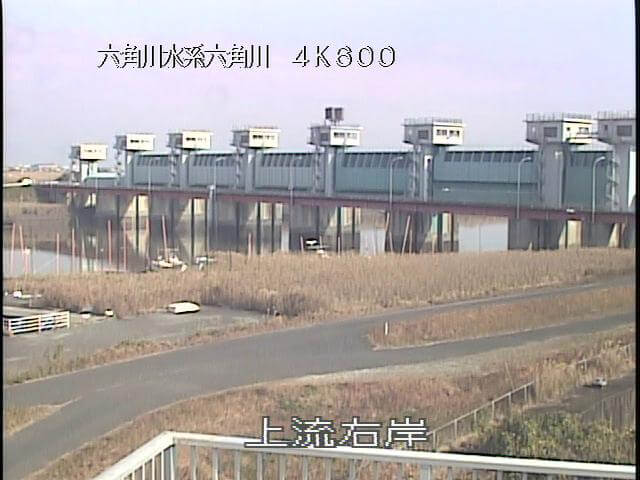 六角川 河口堰 上流右岸のライブカメラ 佐賀県白石町
