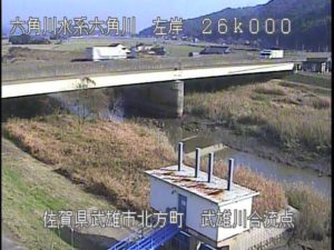佐賀県武雄市 六角川 武雄川合流点のライブカメラ
