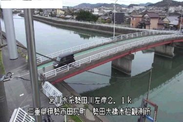 勢田川 岡本水位・流量・雨量観測所のライブカメラ|三重県伊勢市