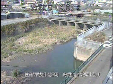 武雄川 高橋排水機場屋上西側のライブカメラ|佐賀県武雄市