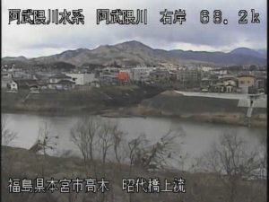 福島県本宮市 阿武隈川 昭代橋上流右岸のライブカメラ