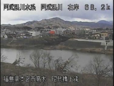 阿武隈川 昭代橋上流右岸のライブカメラ|福島県本宮市