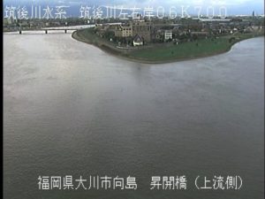 福岡県大川市 筑後川 昇開橋上流のライブカメラ