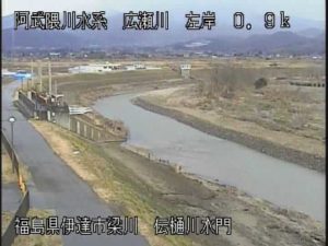 福島県伊達市 広瀬川 伝樋川樋管のライブカメラ