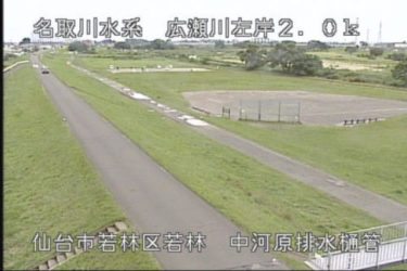 広瀬川 中河原排水樋管のライブカメラ|宮城県仙台市