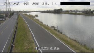 埼玉県吉川市 中川 吉川市道庭のライブカメラ