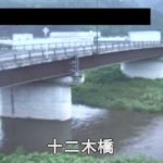 砂鉄川 十二木橋のライブカメラ|岩手県一関市のサムネイル