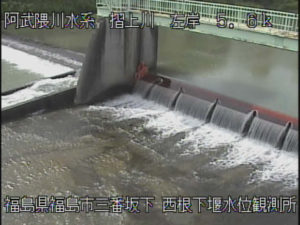 福島県福島市 摺上川 西根下堰観測所のライブカメラ