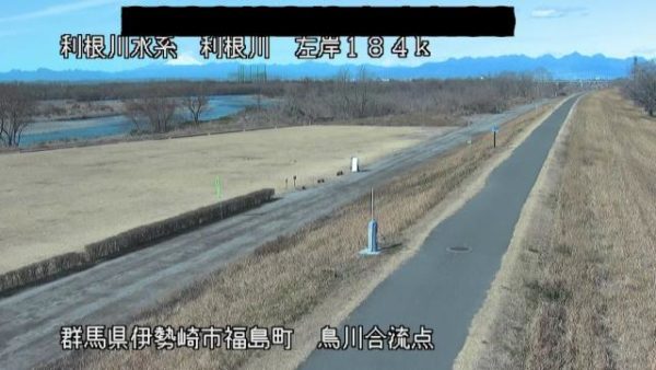 利根川 烏川合流点のライブカメラ 群馬県伊勢崎市