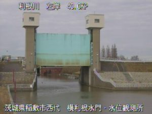 茨城県稲敷市 利根川 横利根水門のライブカメラ