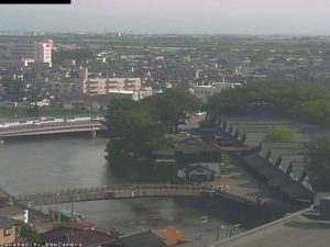 山形県酒田市 酒田市役所より新井田川のライブカメラ