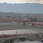 上田電鉄別所線・赤い鉄橋のライブカメラ|長野県上田市のサムネイル