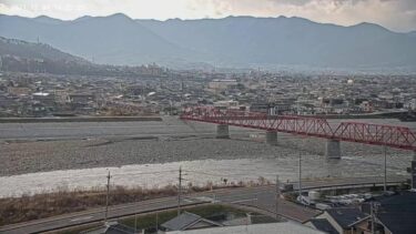 上田電鉄別所線・赤い鉄橋のライブカメラ|長野県上田市