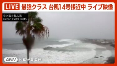 2022年台風14号（ナンマドル）のライブカメラ|全国各地
