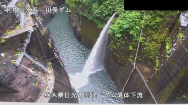 川俣ダム 下流堤体のライブカメラ|栃木県日光市