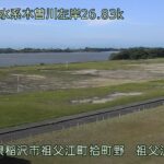 木曽川 祖父江簡易水位のライブカメラ|愛知県稲沢市のサムネイル