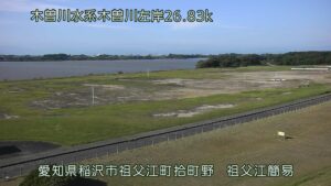 愛知県稲沢市 木曽川 祖父江簡易水位のライブカメラ