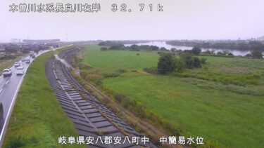 長良川 中簡易水位のライブカメラ|岐阜県安八町