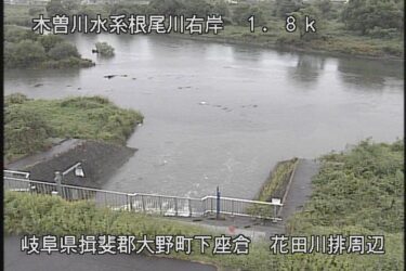 根尾川 花田川のライブカメラ|岐阜県大野町のサムネイル
