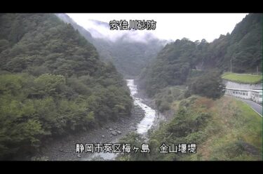 安倍川 金山堰堤のライブカメラ|静岡県静岡市のサムネイル