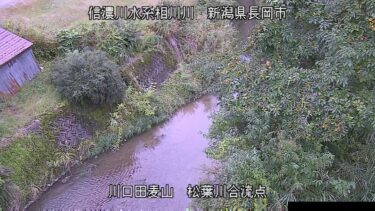 相川川 松葉川合流点のライブカメラ|新潟県長岡市