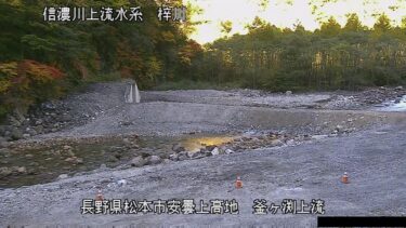 梓川 釜ヶ渕上流のライブカメラ|長野県松本市