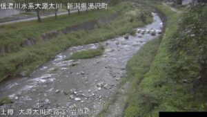 新潟県湯沢町 大源太川 岩原橋上流のライブカメラ