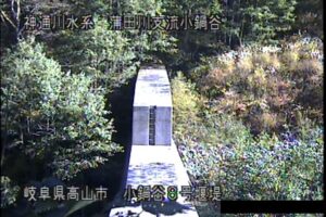 岐阜県高山市 蒲田川 小鍋谷第8号砂防堰堤のライブカメラ