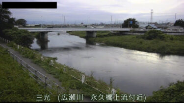 広瀬川 永久橋上流のライブカメラ|群馬県伊勢崎市