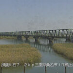 揖斐川 JR橋梁上流のライブカメラ|三重県桑名市のサムネイル