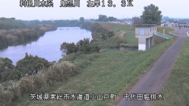 鬼怒川 千代田掘排水樋管のライブカメラ|茨城県常総市