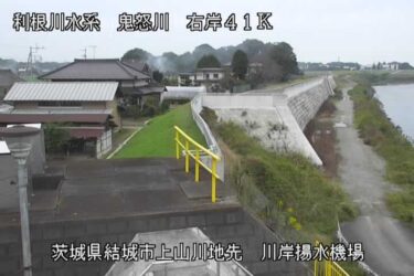 鬼怒川 川岸揚水機場のライブカメラ|茨城県結城市