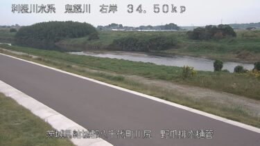 鬼怒川 野爪排水樋管のライブカメラ|茨城県八千代町