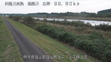 鬼怒川 上平橋上流のライブカメラ|栃木県塩谷町