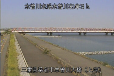 木曽川 木曽川大橋上岸のライブカメラ|三重県桑名市
