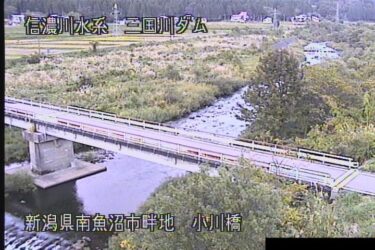 三国川 小川橋 （小川橋付近）のライブカメラ|新潟県南魚沼市