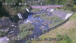 群馬県みどり市 小黒川 小黒川合流点のライブカメラ