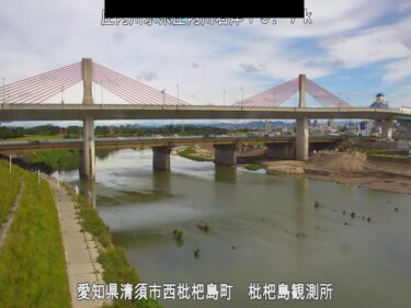 庄内川 枇杷島観測所のライブカメラ|愛知県清須市